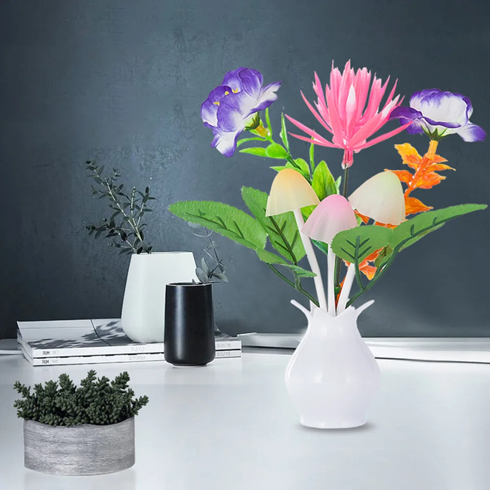 Mushroom Flower Bouquet Plug-In Nightlight
