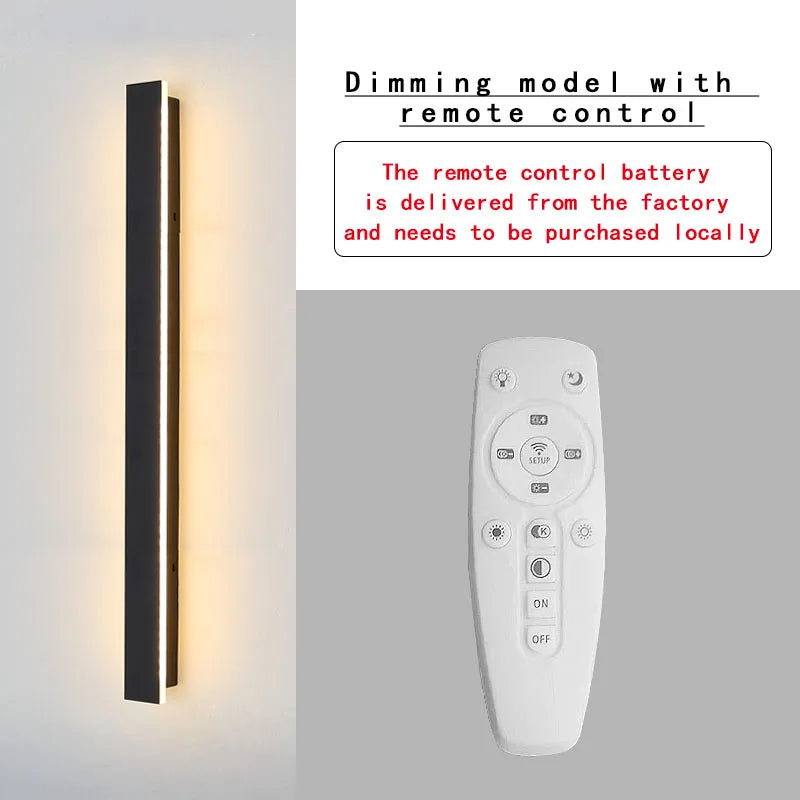 Sleek Waterproof White LED Wall Light