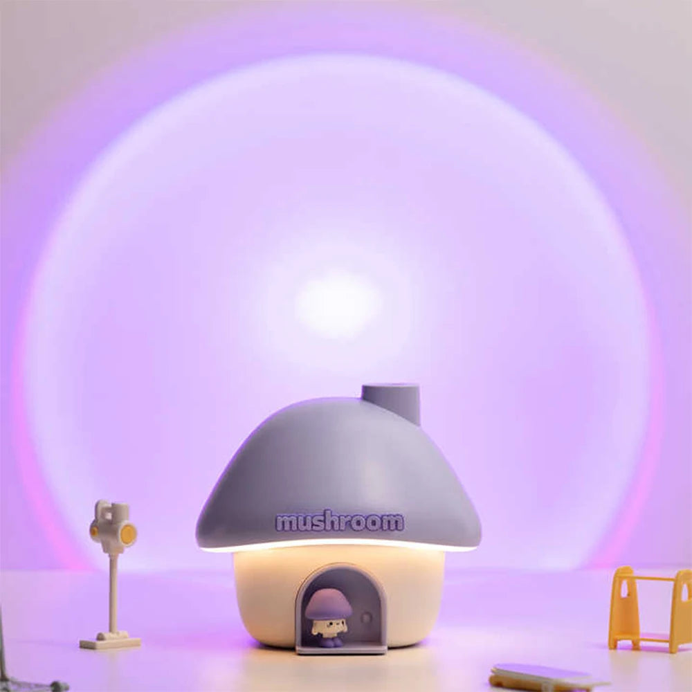 Mushroom House Humidifier Nightlight – Functional and Aesthetic