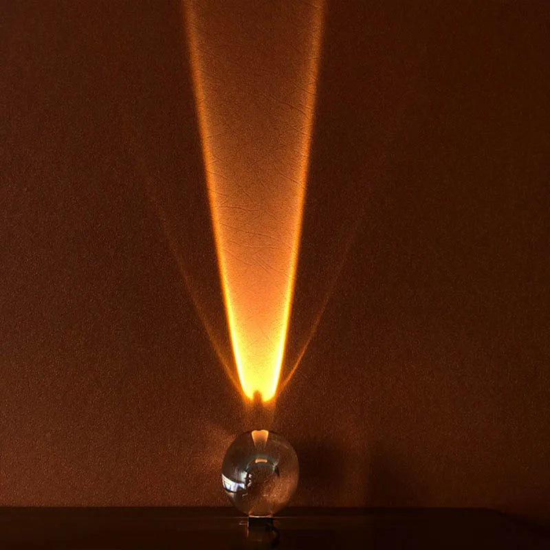 Crystal Projector Night Light USB shown as soft ambient home lighting