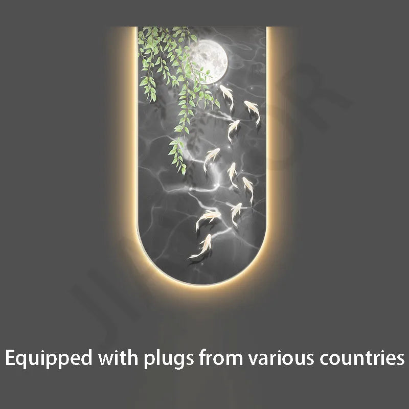 Landscape Fish Entrance Wall Light Dimmable for outdoor garden lighting