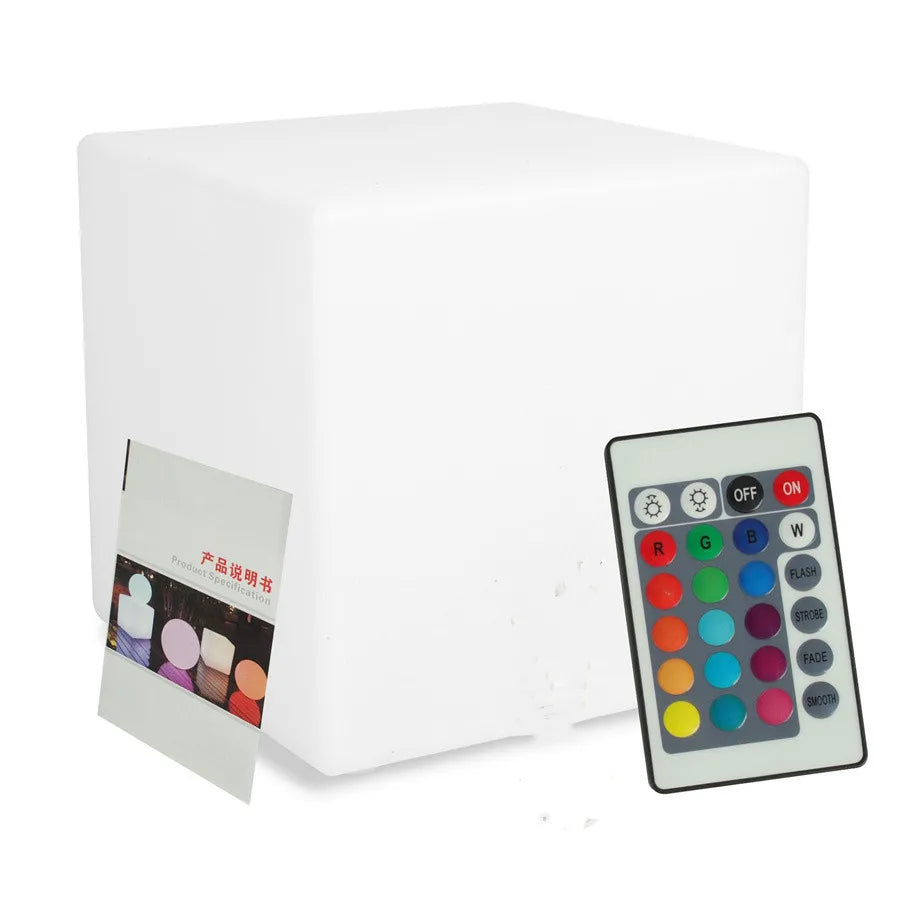 RGB Glow Cube Nightlight - For Outdoor or Indoor Use