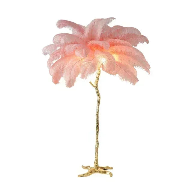 Novelty Animal Dimmable feather floor lamp for warm floor lighting