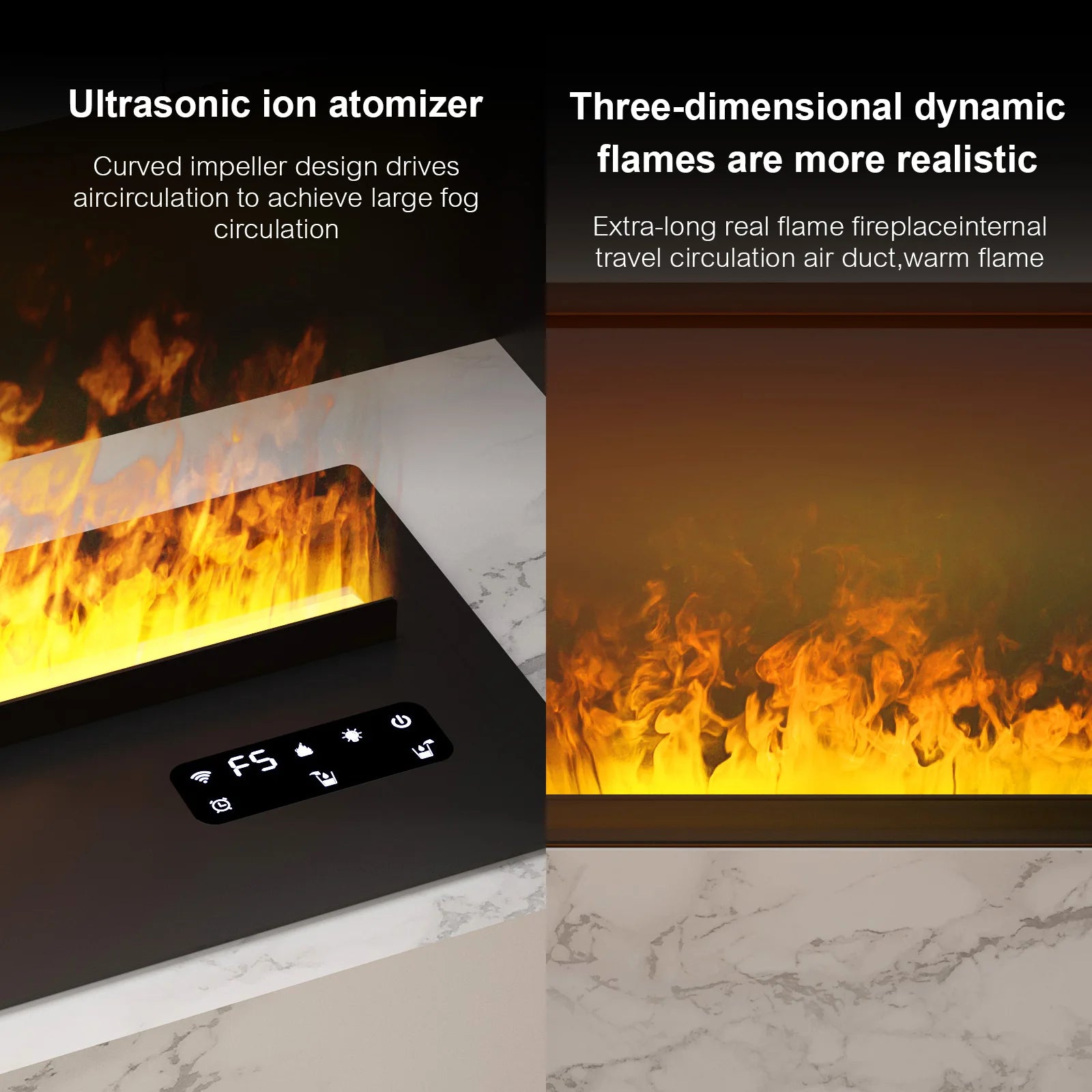 Smart 3D Water Vapor Flame Bar