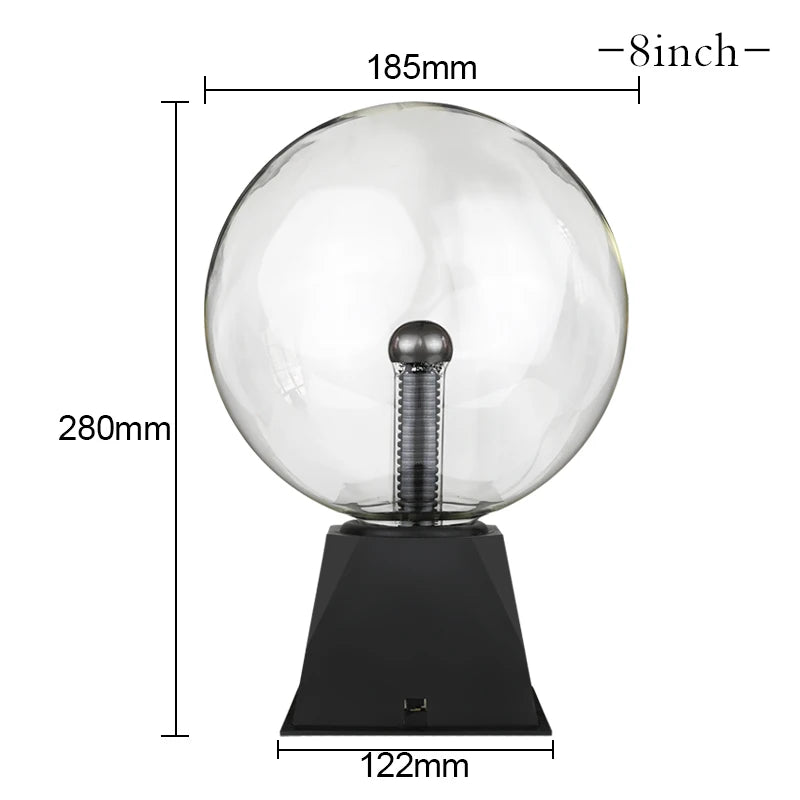 Magic Crystal Plasma Ball Lamp – LED Novelty Night Light in 3–8 Inch Sizes