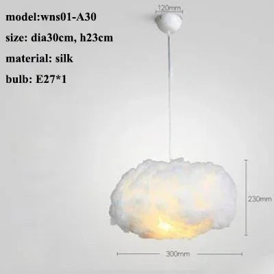 Nordic Cloud Pendant Lamp – Floating Atmosphere Light for Ceiling