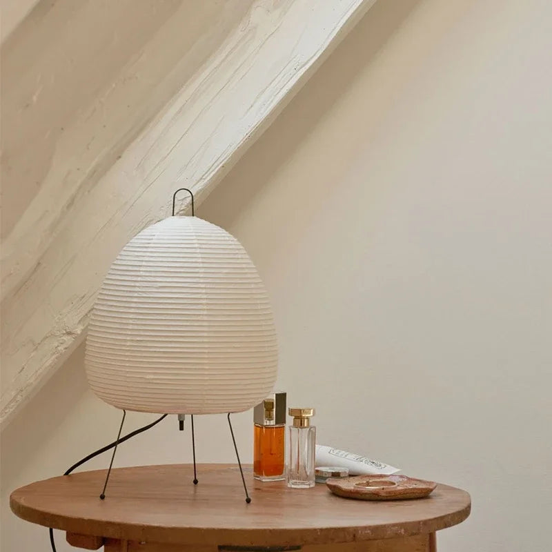 LED Modern Table Lamp Minimalist Hand Cradle Xuan Paper design detail view