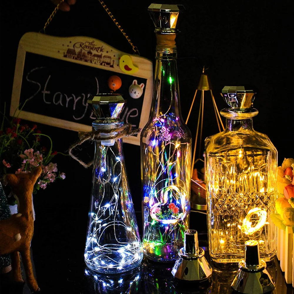 Solar-Powered Wine Bottle Lights