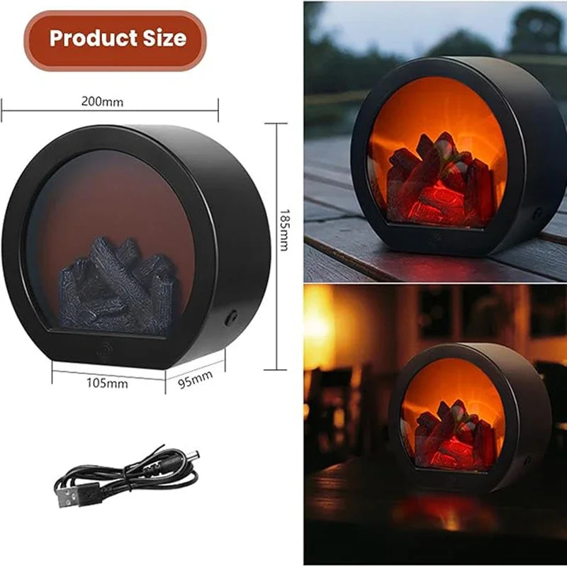 Mini USB Fireplace Lamp