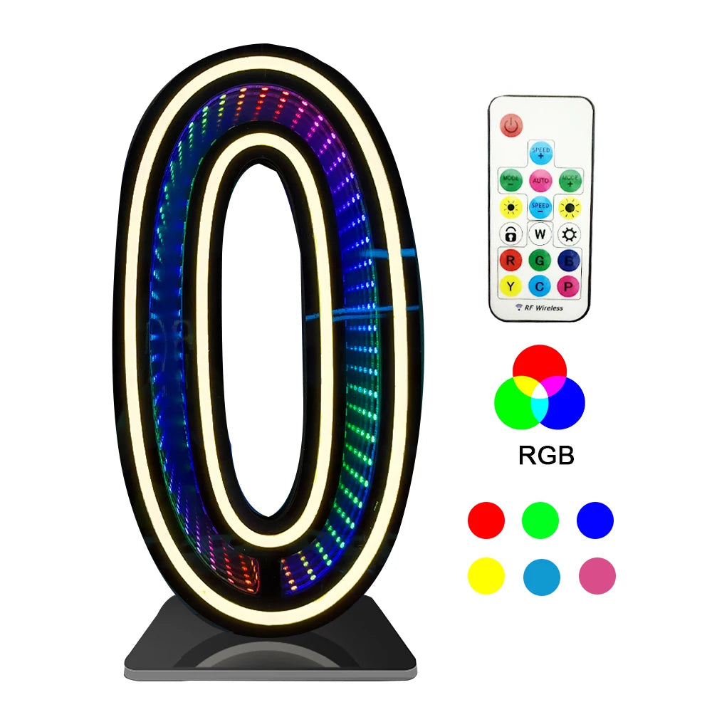 InfinityGlow RGB Number Light