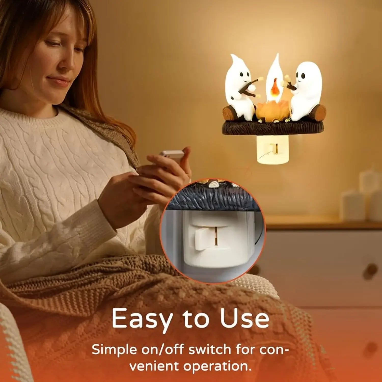 Ghost Campfire Nightlight