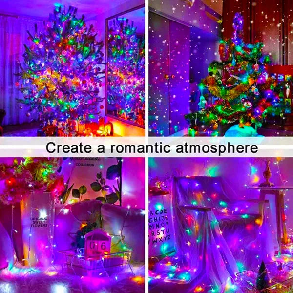 Solar Copper Wire Fairy String Lights – Outdoor Waterproof Garden Garland