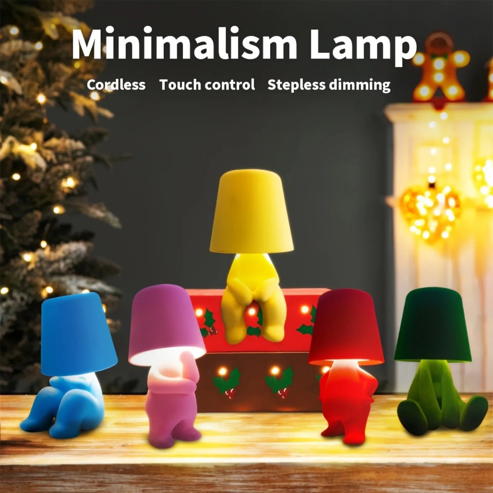 Flocked Figurine Touch Lamp
