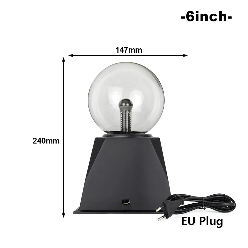 Magic Crystal Plasma Ball Lamp – LED Novelty Night Light in 3–8 Inch Sizes