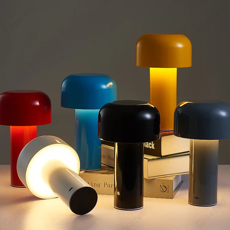 Portable Stylish Mushroom Lamp – USB Rechargeable & Touch Control