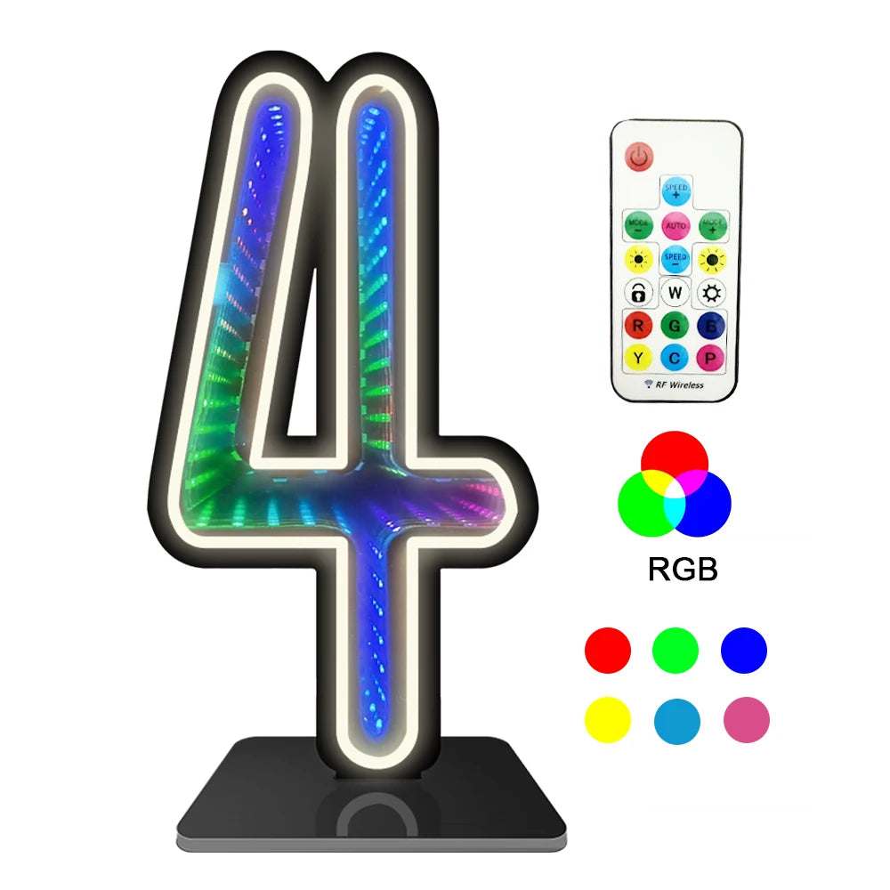 InfinityGlow RGB Number Light