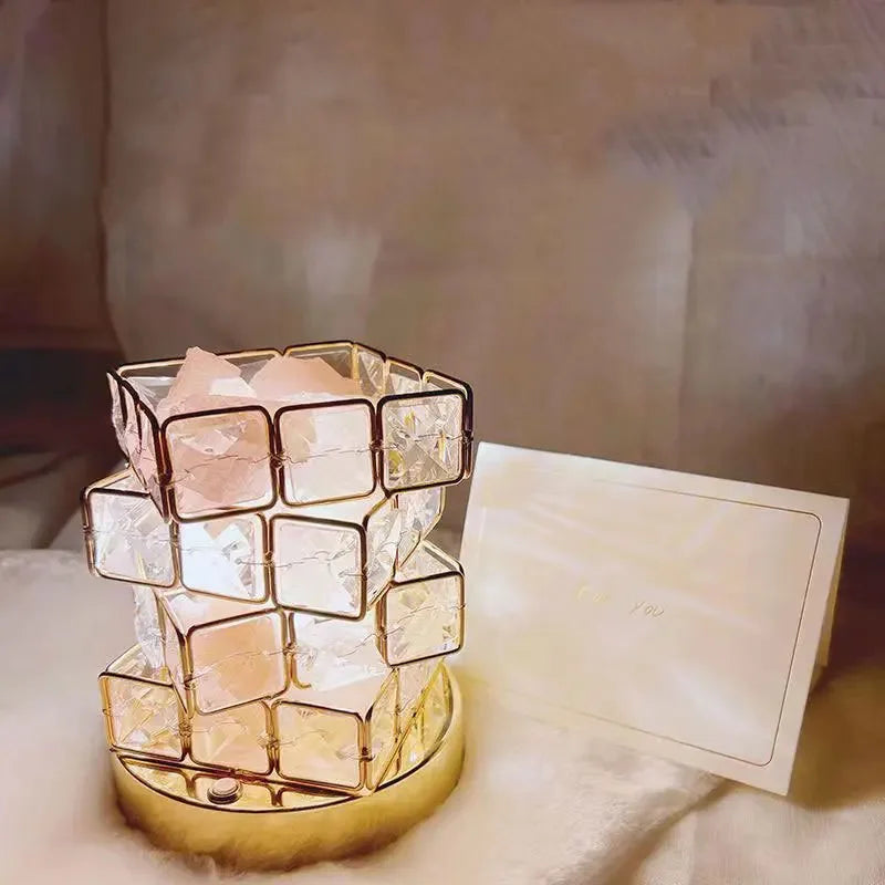 Crystal Cube Himalayan Salt Night Light