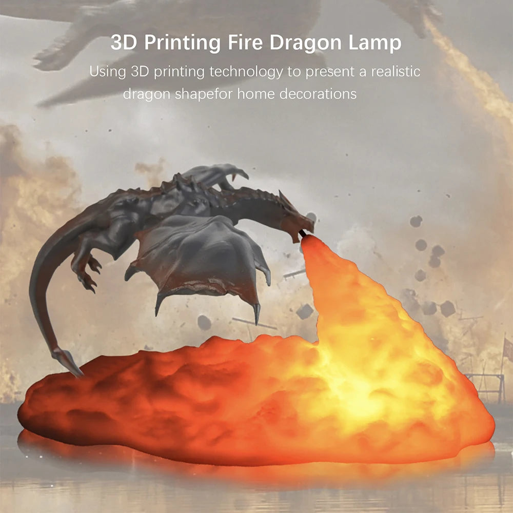 Fire-Breathing Dragon Lamp