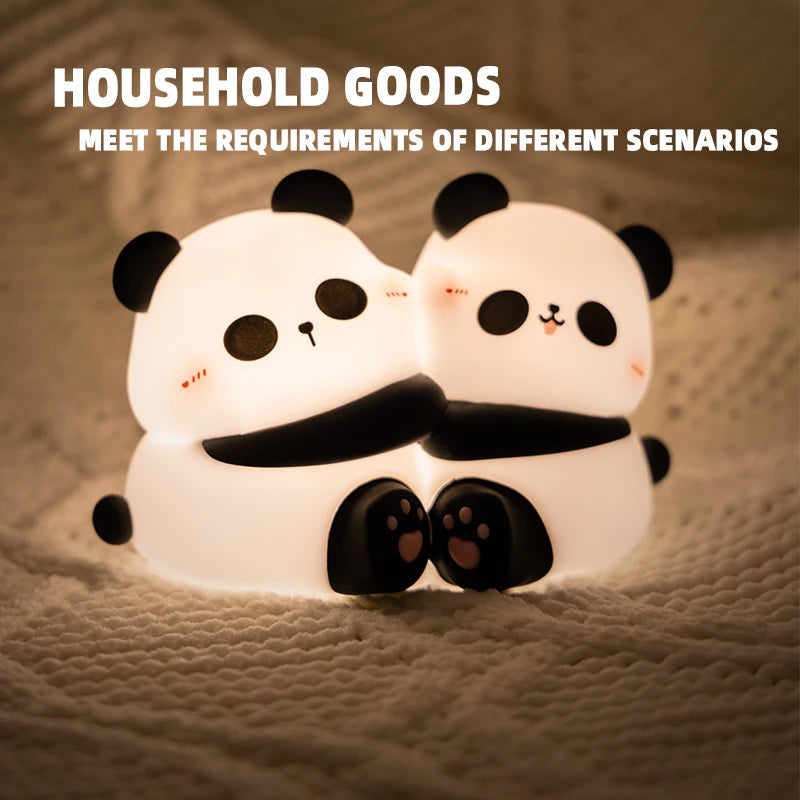 Panda Hug Silicone Night Light