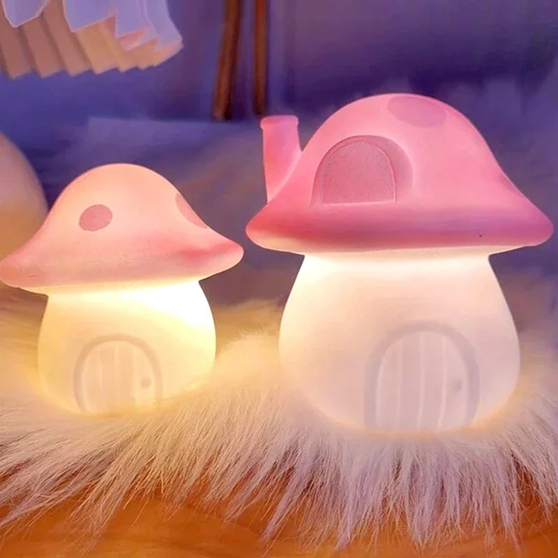 Mushroom Cottage Battery Night Light