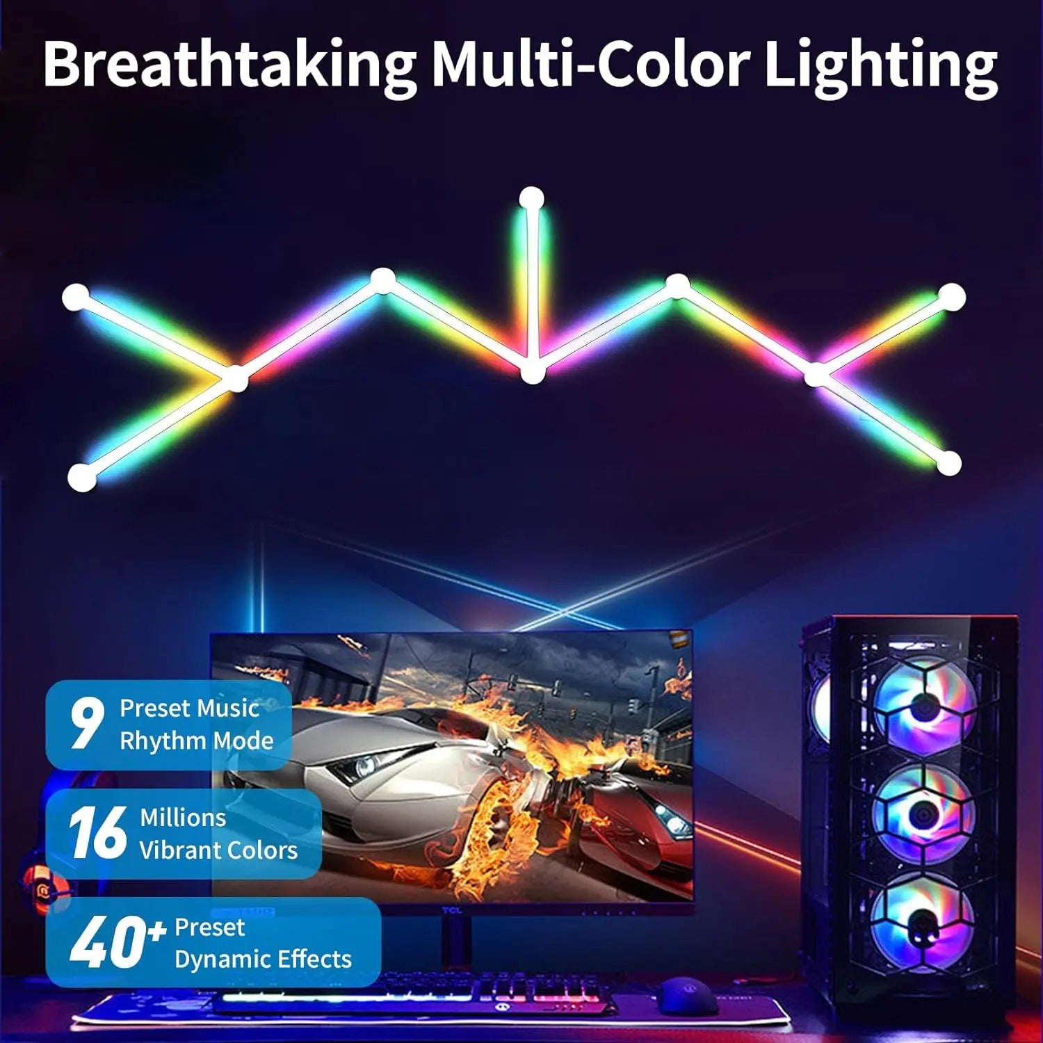 Mexllex Bars Pack Wall Light Dimmable USB close-up product view