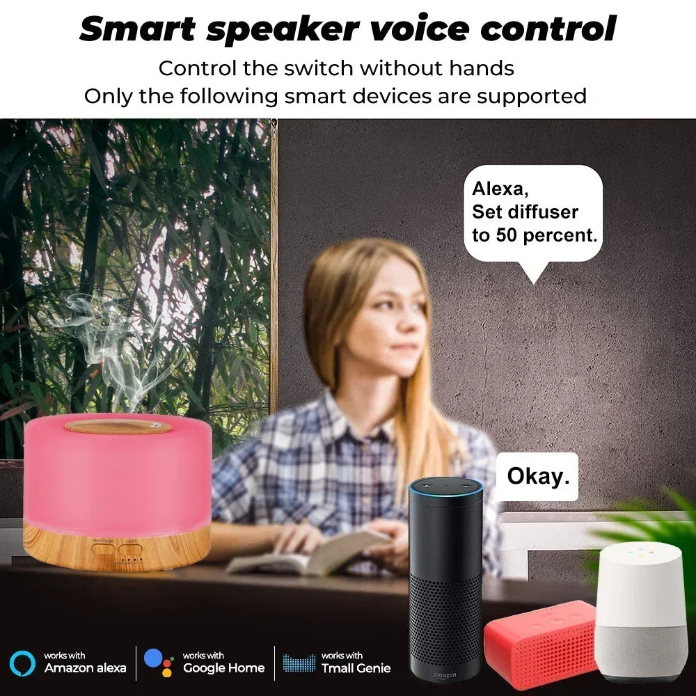 WiFi 500ML Electric Humidifier Night Light Remote Control alternate product view