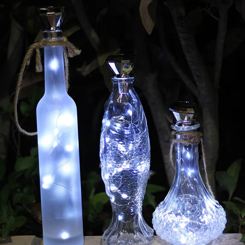 Solar-Powered Wine Bottle Lights