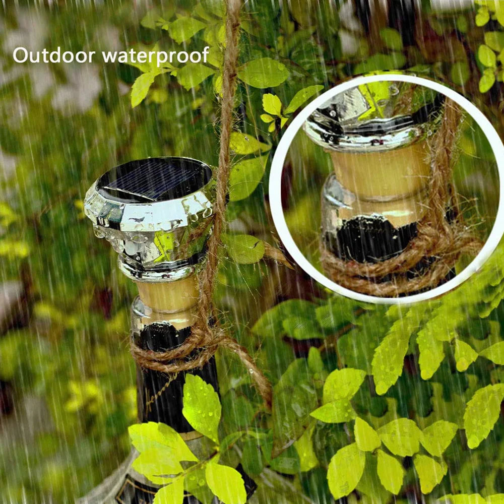 Solar-Powered Wine Bottle Lights