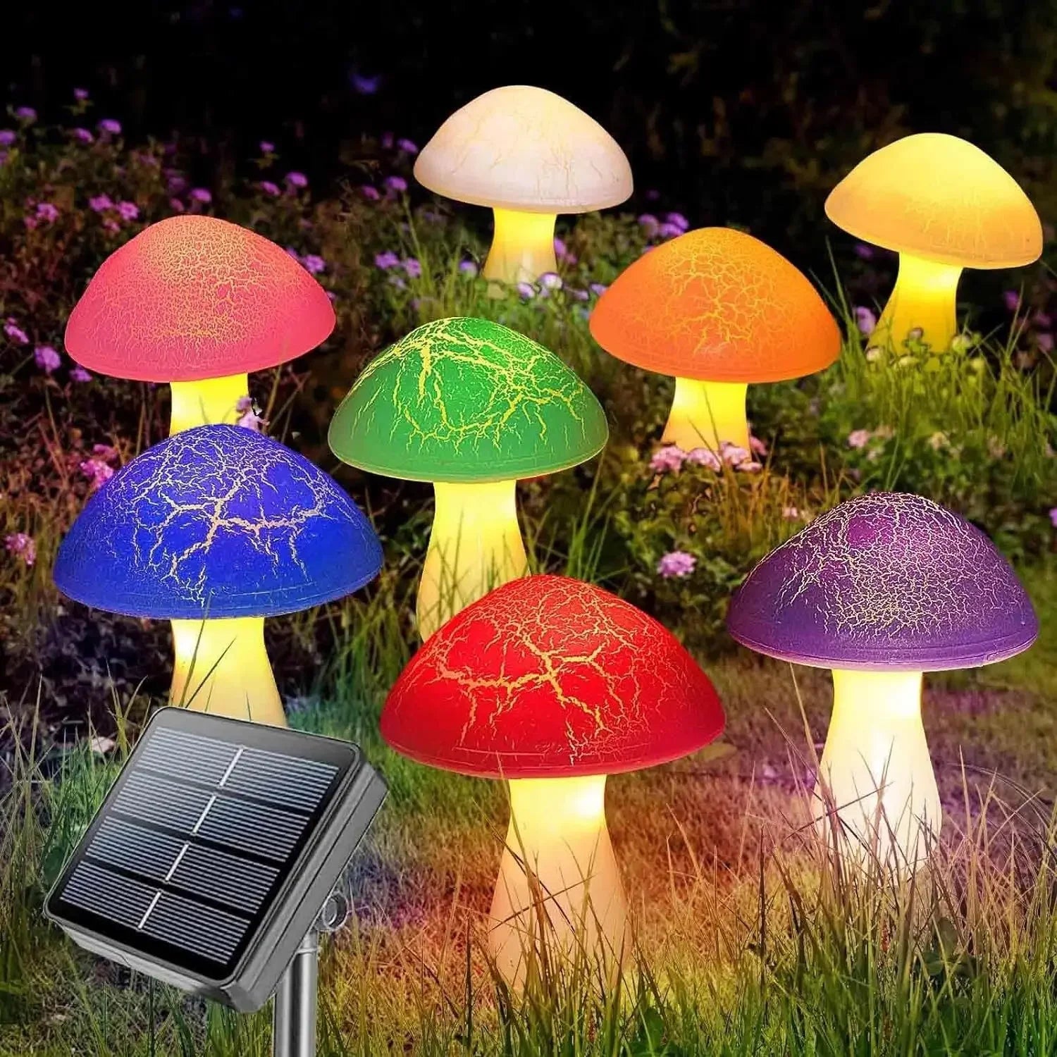 SolarGlow Outdoor Mushroom Lamp Set