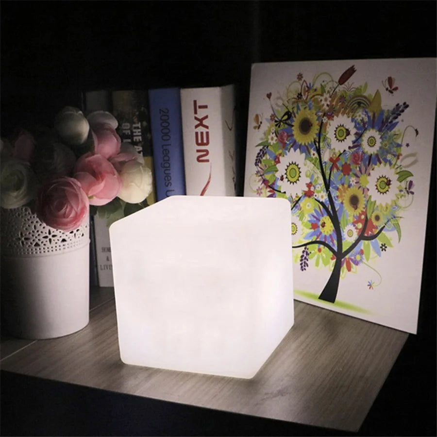 RGB Glow Cube Nightlight - For Outdoor or Indoor Use