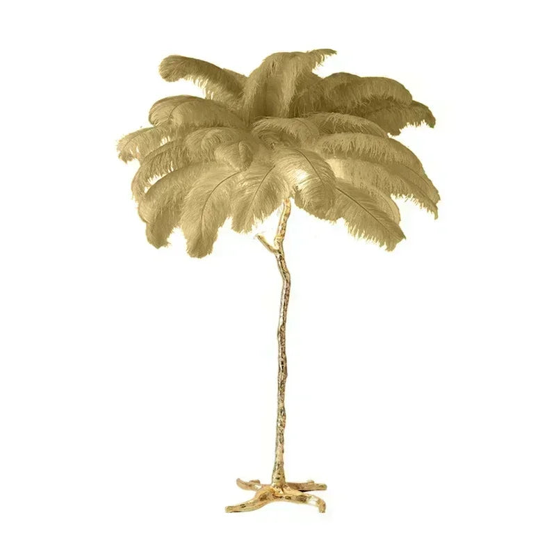 Novelty Animal Dimmable feather floor lamp for warm floor lighting