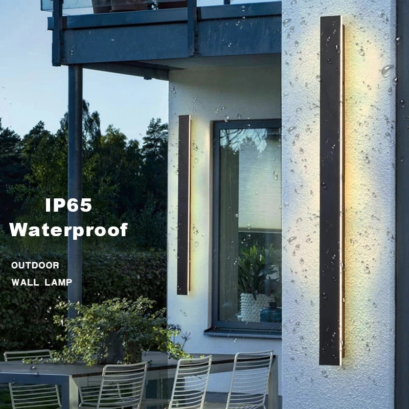 Sleek Waterproof White LED Wall Light