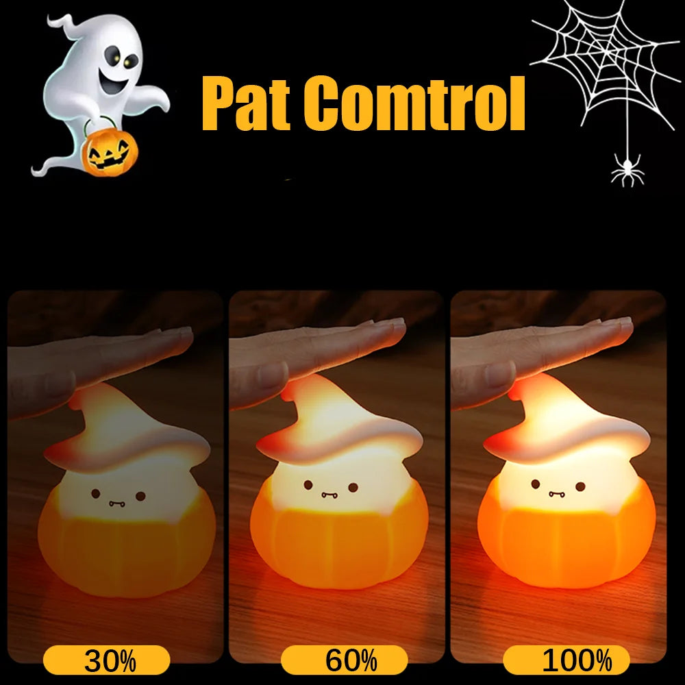 Spooky-Cute Pumpkin Ghost Nightlight