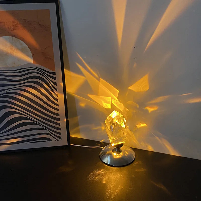 Stone Crystal Lamp Color-Changing Remote Control design detail view