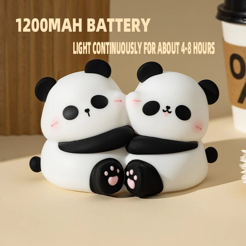 Panda Hug Silicone Night Light