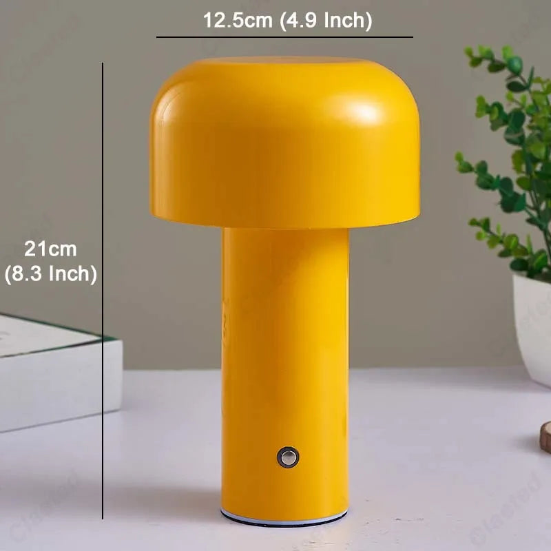 Portable Stylish Mushroom Lamp – USB Rechargeable & Touch Control