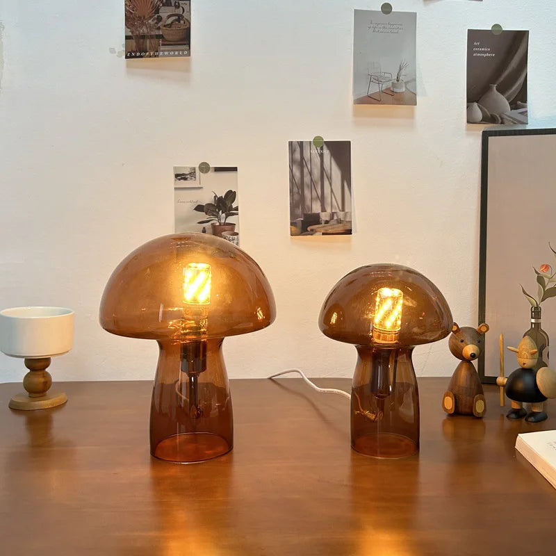 Mushroom Bedside Table Lamp design detail view