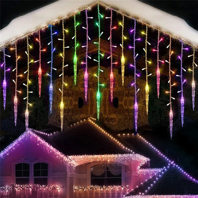 Window Curtain Fairy String Lights Touch Control Dimmable decorative lighting detail
