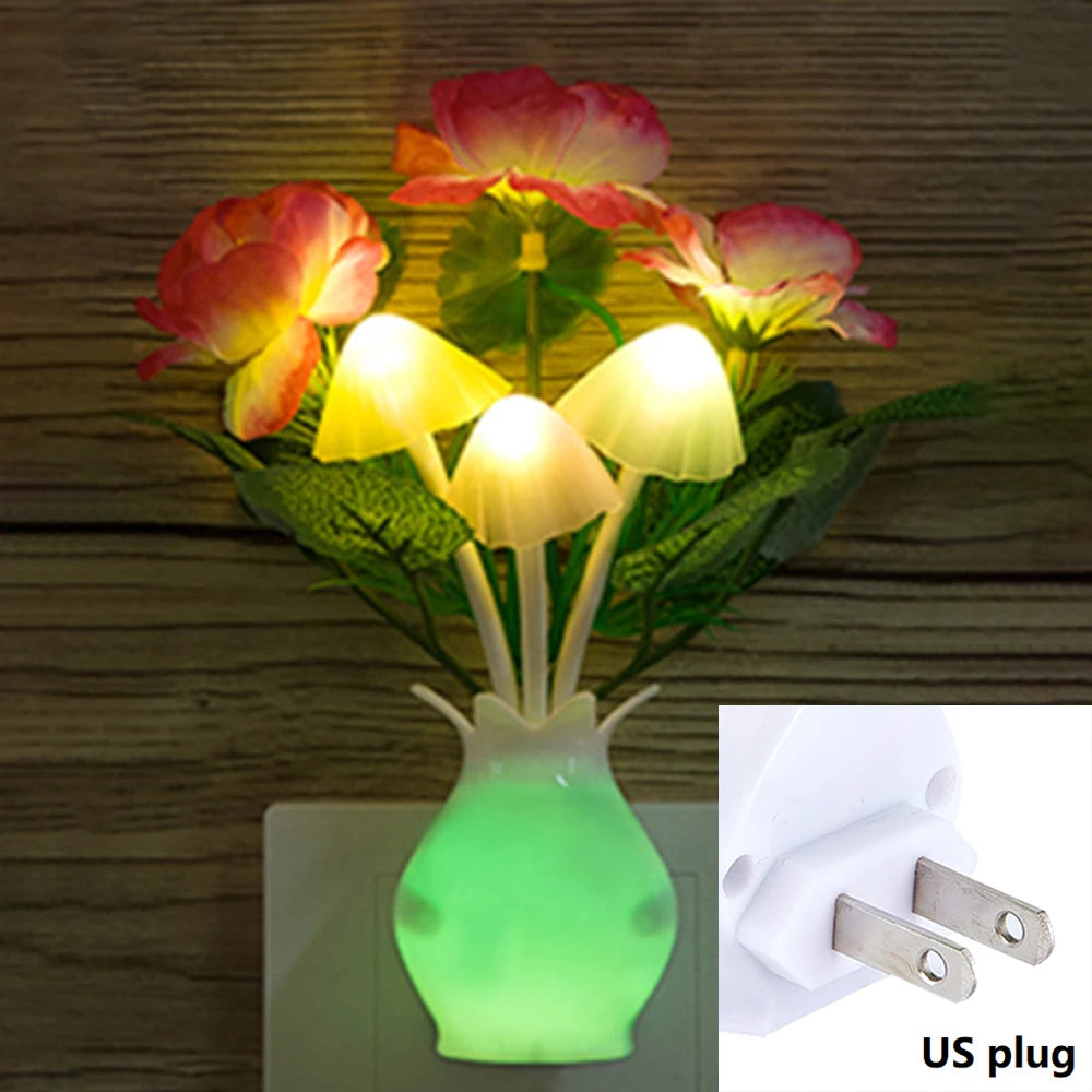 Mushroom Flower Bouquet Plug-In Nightlight