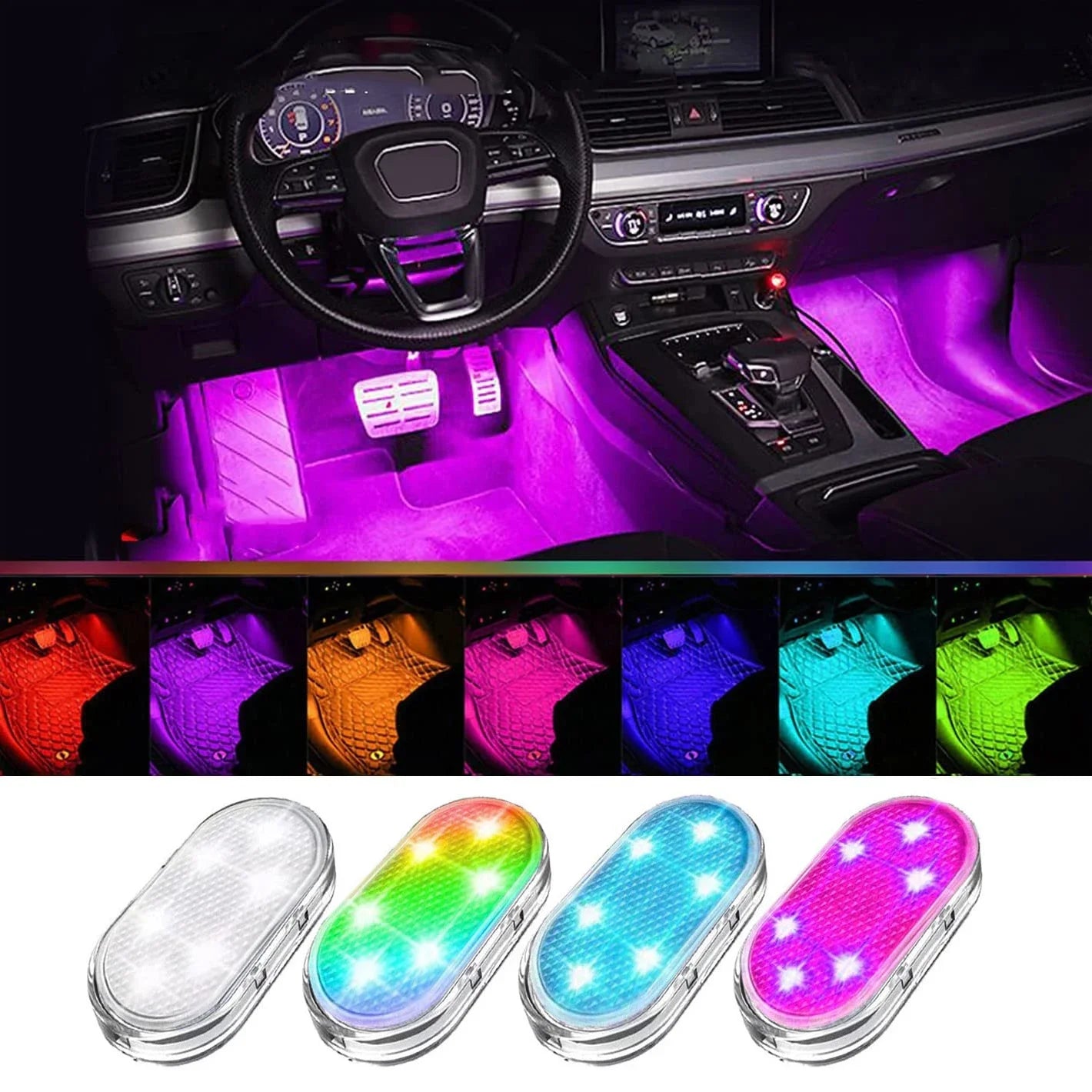 Rechargeable Car Interior Neon Wall Light USB for wall accent lighting