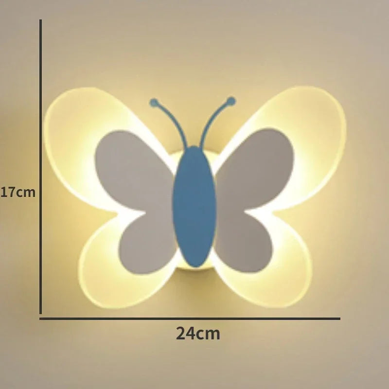 Butterfly Nordic Children Wall Light design detail view
