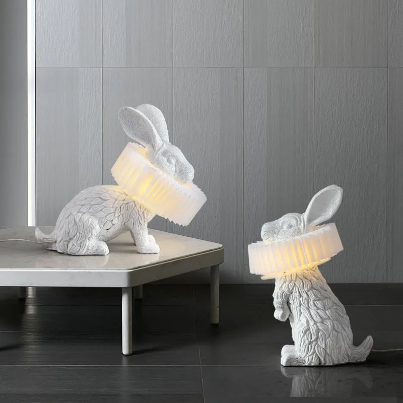 NOCTURNE HARE – Elizabethan Collar Rabbit Lamp
