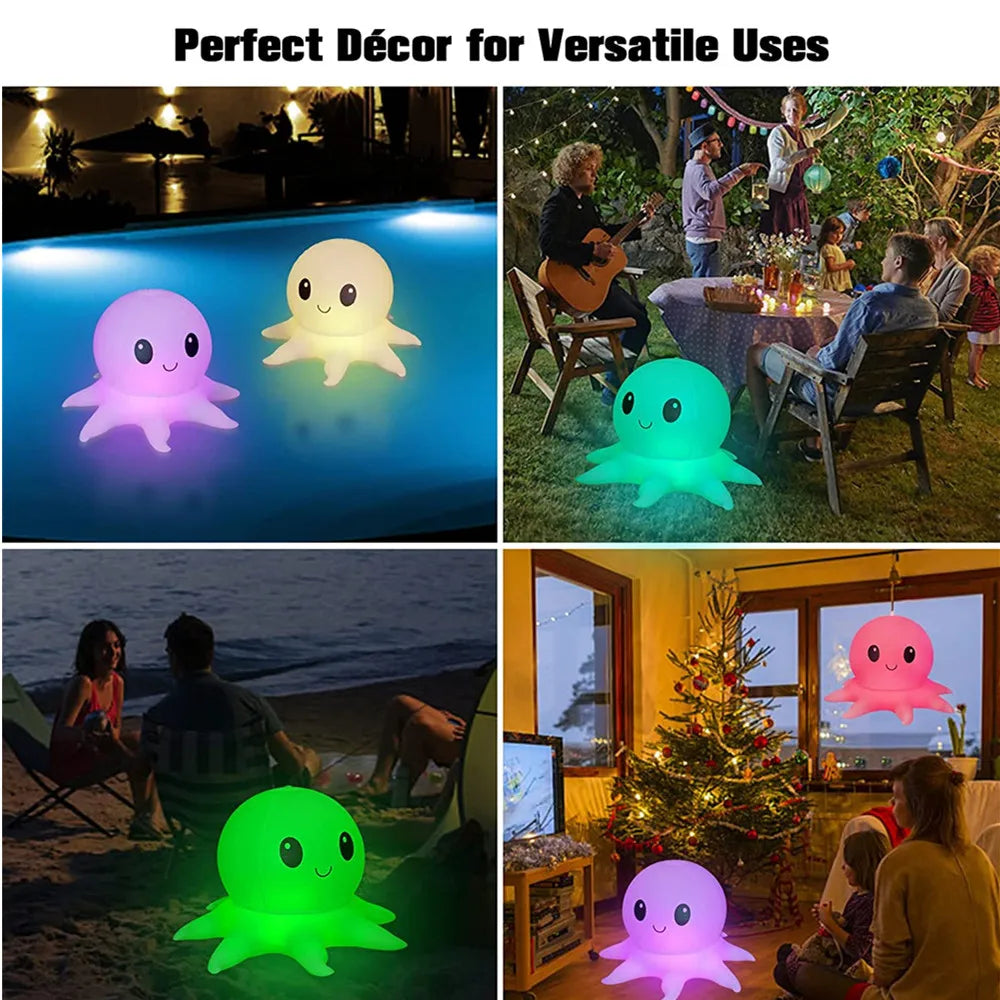 Waterproof RGB Floating Octopus Pool Light