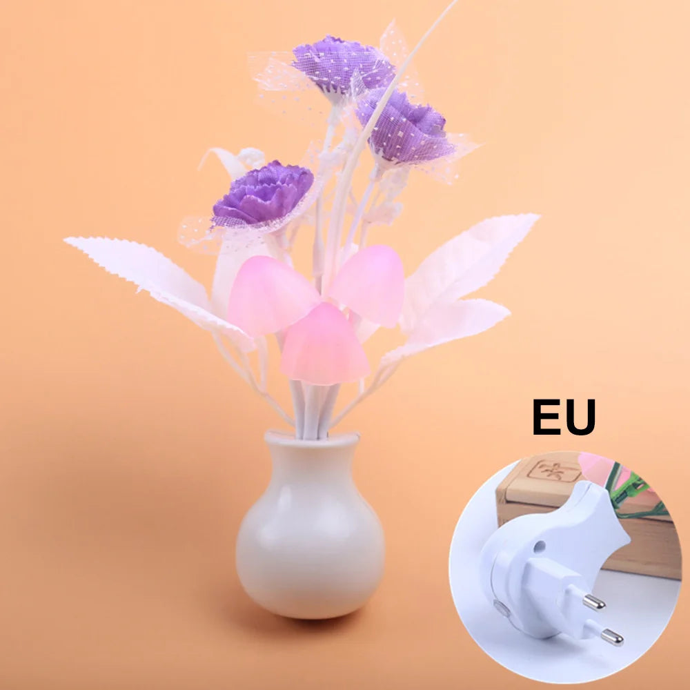 Mushroom Flower Bouquet Plug-In Nightlight