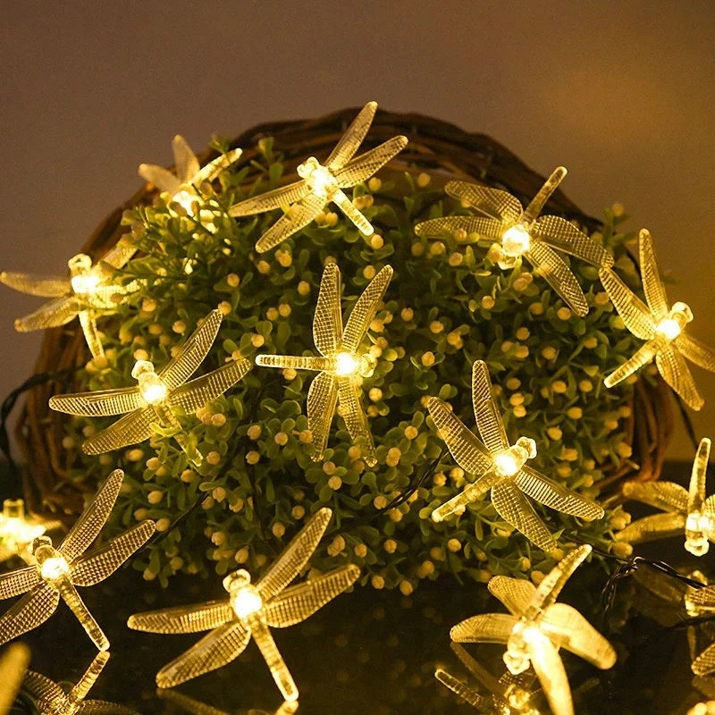 Solar Dragonfly String Lights