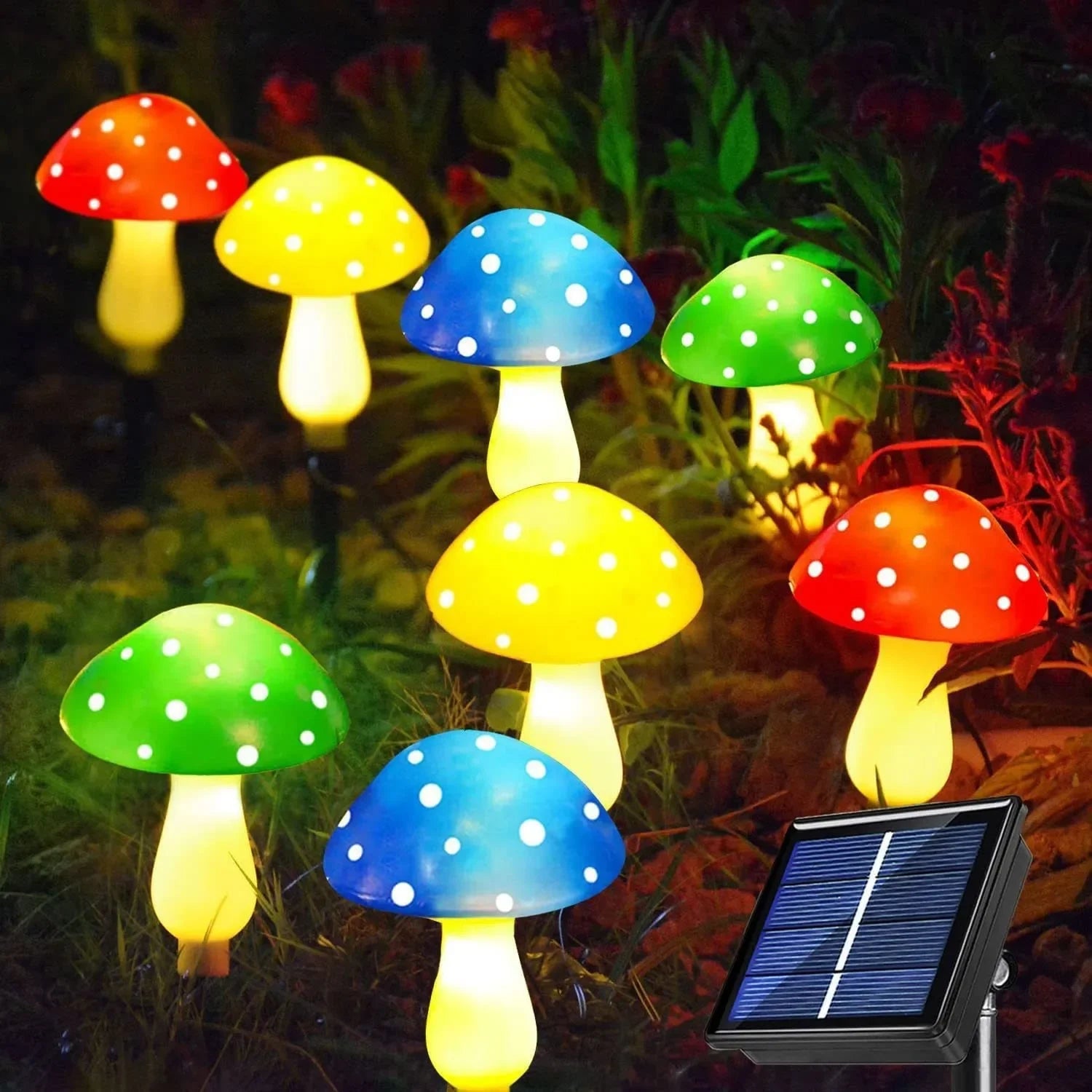 SolarGlow Outdoor Mushroom Lamp Set