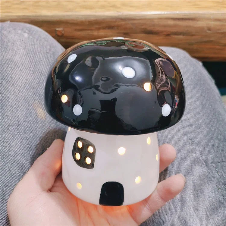 Enchanted Ceramic Mushroom Nightlight – A Whimsical Glow for Any Space