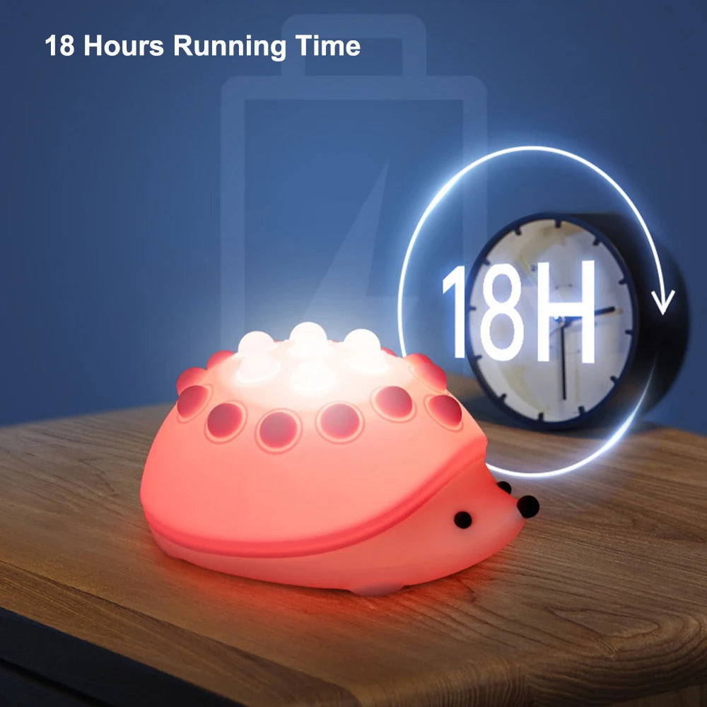 Bubble Hedgehog Silicone Night Light