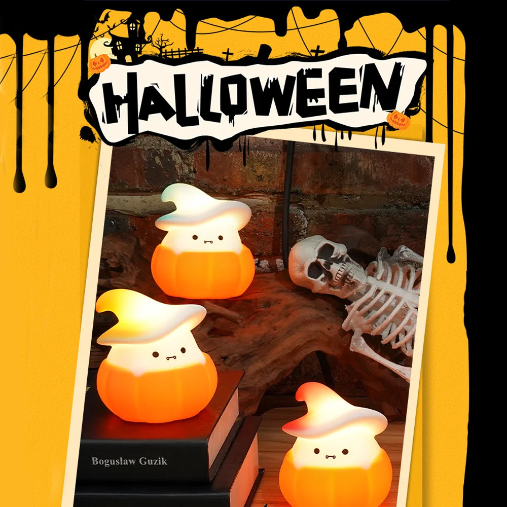 Spooky-Cute Pumpkin Ghost Nightlight