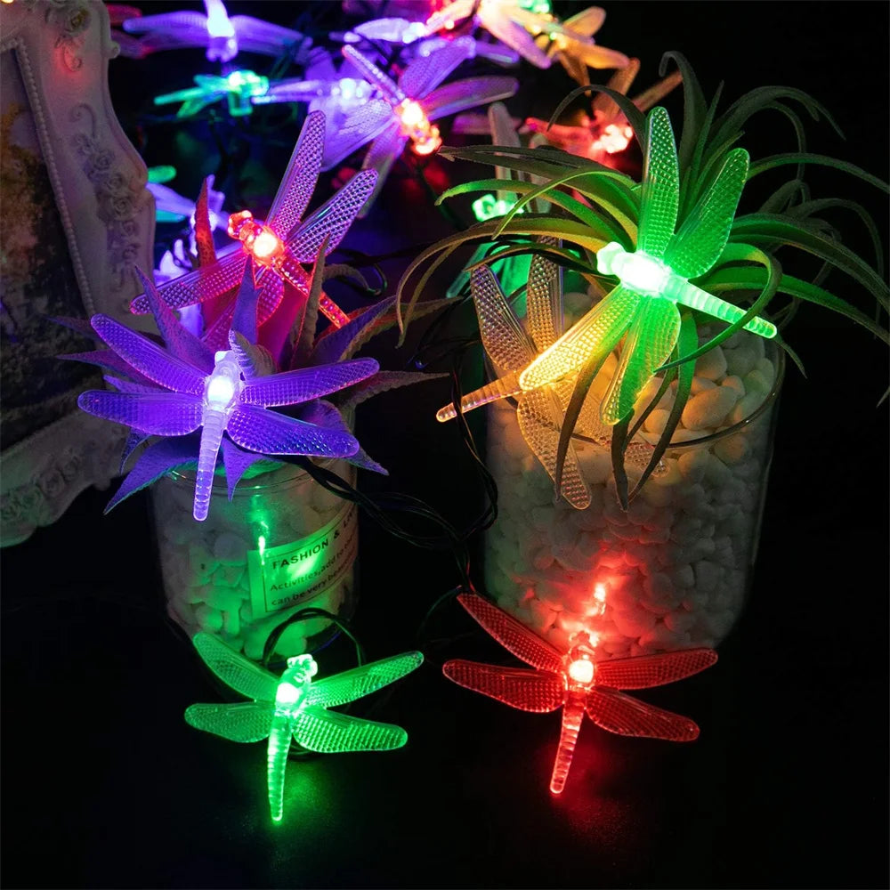 Solar Dragonfly String Lights